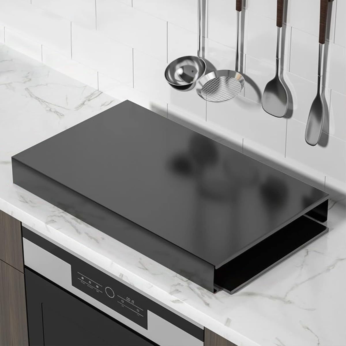 YangAera Gas Stove Cover, Range Cover, Stove Cover, Stainless Steel, Easy to Clean, Induction Cooker Rack, Cover, Turns Stove Top into Storage and Work Space, Kitchen Utensils, Cooker Stand, Space Saving