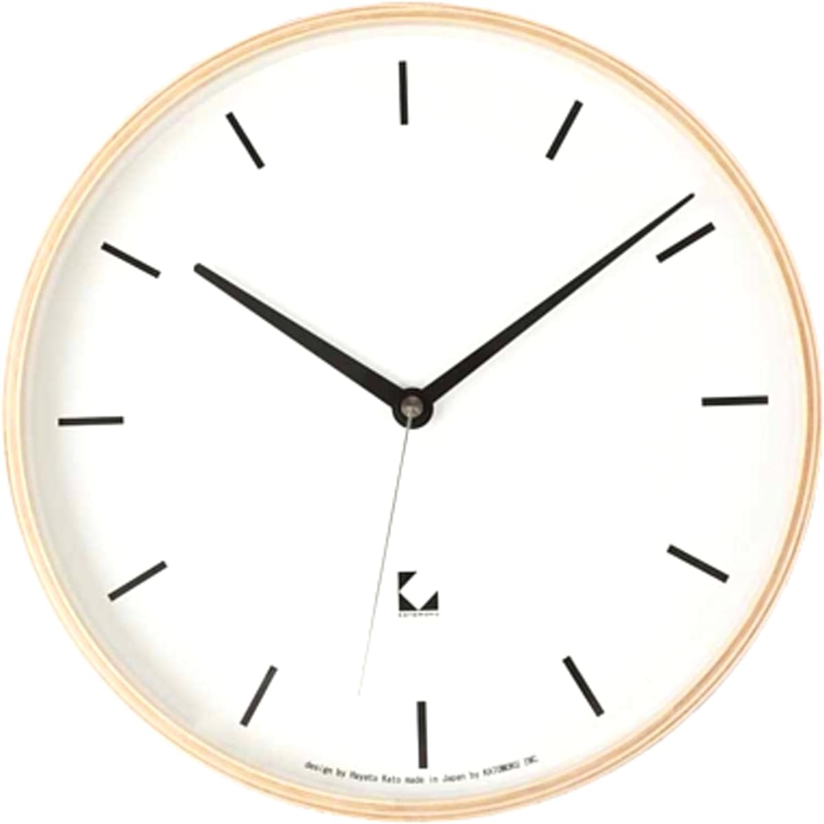 KATOMOKU radio clock km-15 series natural 304×304×50mm km-15N