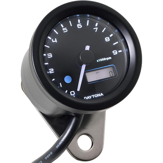 Daytona VELONA Motorcycle Electric Speedometer Black Body/3 Color LED φ48 140km/h Display 21975