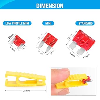 NILIGHT -50019R 272 Standard & Mini & Ropro File Mini Blade Hughes Assortment 2A 5A 10A 15A 25A 20A 20A 30A 35A Replacement Huses Car Boat Track SUV For SUV automobiles