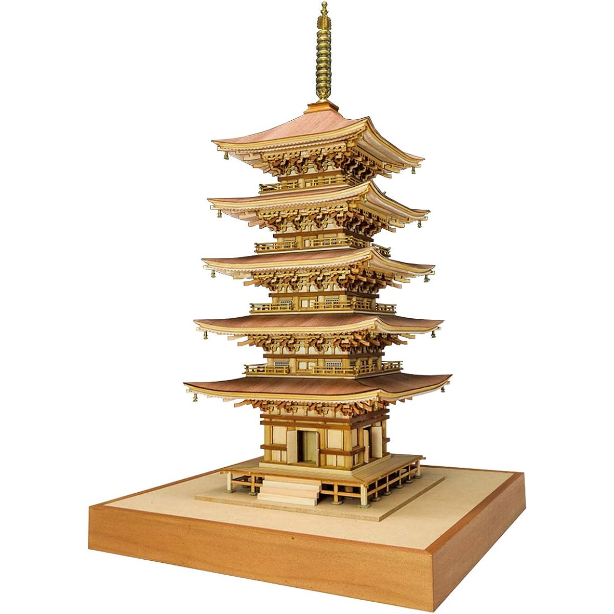 Woody Joe 1/75 Mt. Haguro Five-storied Pagoda Wooden Model Assembly Kit