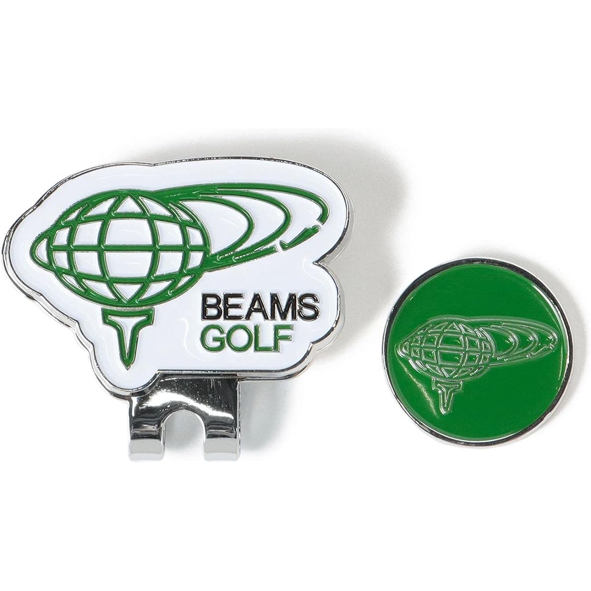 [Beams Golf] Short Sleeve TEE Clip Marker Earth Logo 2 Men's GREEN -