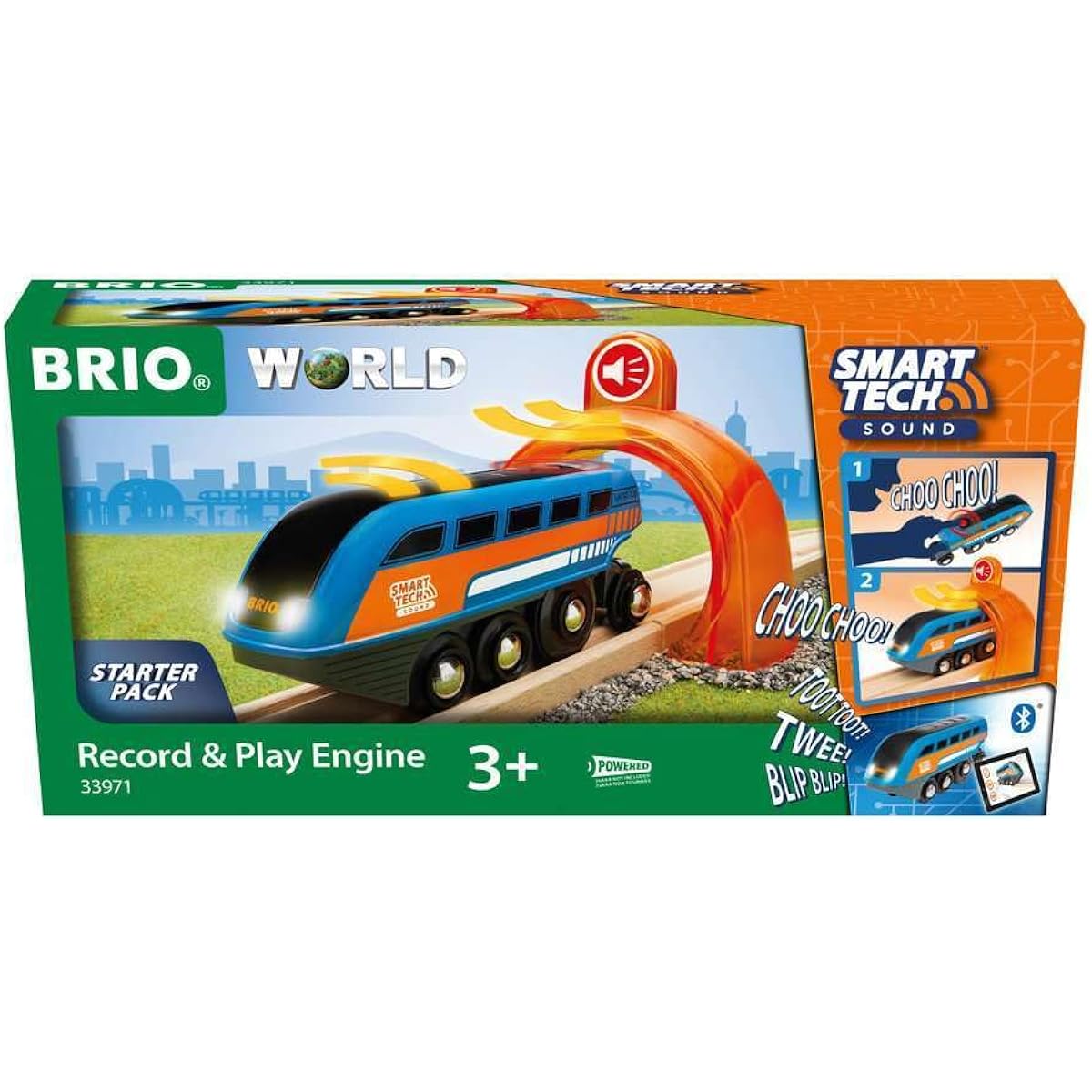 BRIO Smart Tech Sound Engine Ages 3+ (Electric Vehicle Train Toy Wooden Rail) 33971