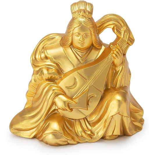 Buddhist Altar Shop Takita Shoten Buddha Statue Good Luck, Good Luck, Seven Lucky Gods, Benzaiten (Height 6.2cm x Width 6.5cm) [Made by Hideun Makita] ◆Prosperity in business, good health, good fortune, fortune, warding off evil [Certificate issued by Ta