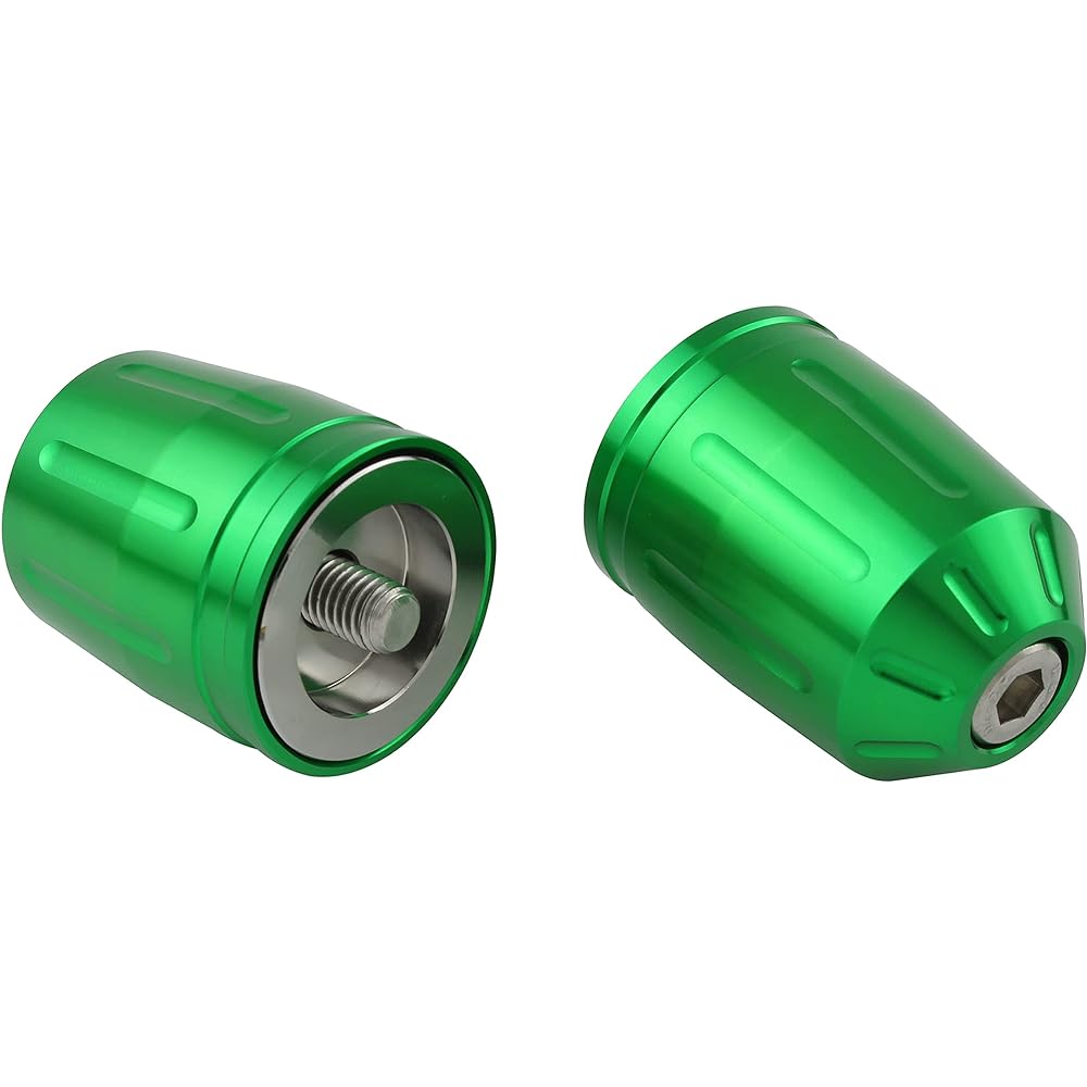 POSH Motorcycle Supplies Handlebar End Ultra Heavy Bar End Type 2 for Kawasaki Genuine Handlebar M8 Type NINJA250 | Z900RS | ZRX1200DAEG etc. Lime Green 033579-28-10