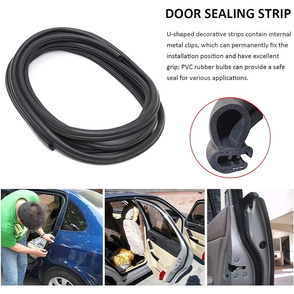 Automotive door rubber seal trim seal strip strip with side valve with boat track RV Home Application polyvinyl chloride bulb trim EPDM with rubber seal (70.22cm)