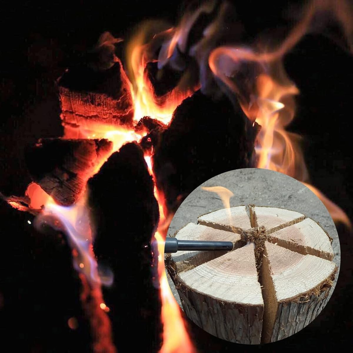 Swedish Torch, Wedding Torch, Wood Candle, Camping at Home, Bonfire, Includes Ignition Material, Made in Hyogo Prefecture (M)