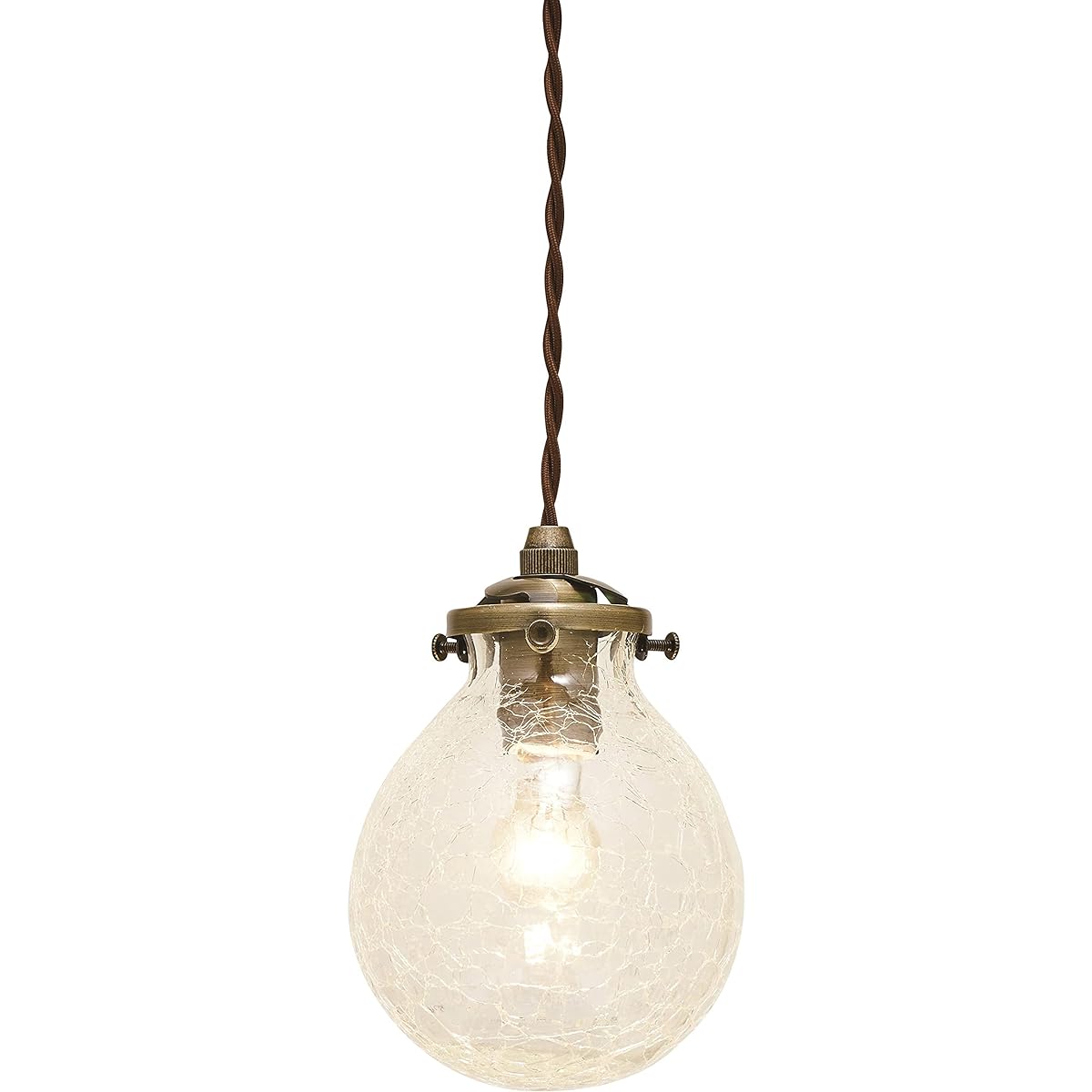 Interform Pendant Light LT-9824CR Marvel with LED Bulb Cracked Glass Scandinavian Drop Multiple Hanging