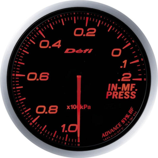 Nippon Seiki Defi Meter [Defi-Link ADVANCE BF] Intake Manifold Pressure Gauge (Amber Red) DF10102