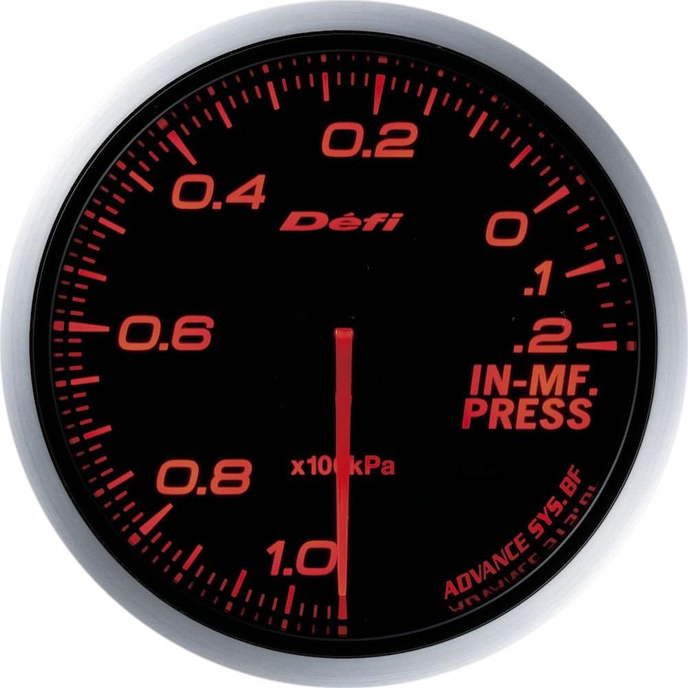 Nippon Seiki Defi Meter [Defi-Link ADVANCE BF] Intake Manifold Pressure Gauge (Amber Red) DF10102