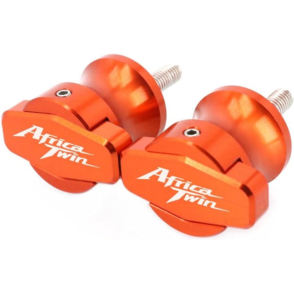 Stand Screw Slider Motorcycle Frame M8 Screw Slider Swing Arm Spool Slider Suitable for Honda CRF1000L CRF1000L Africa Twin ABS/DCT 2016 2017 2018 (Color: Orange)