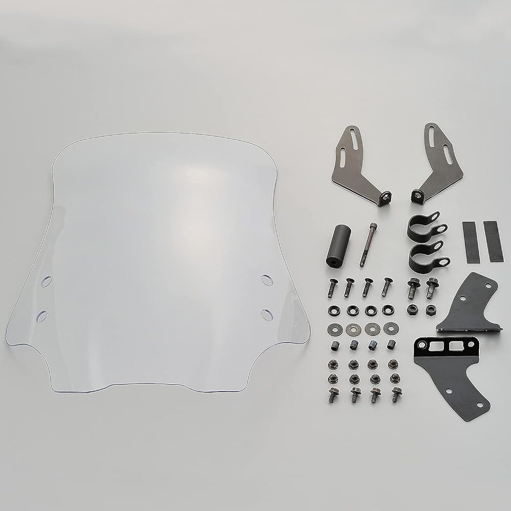 Daytona Motorcycle Screen with Clamp Bar for Grom (16-19) Windshield RS Series Long Clear 95357