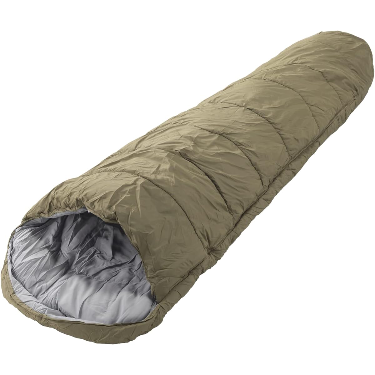 BUNDOK Mummy-type sleeping bag BDK-61 Sleeping bag Suitable temperature -5℃ Camping Length 220cm Width 90cm Sand Beige Single