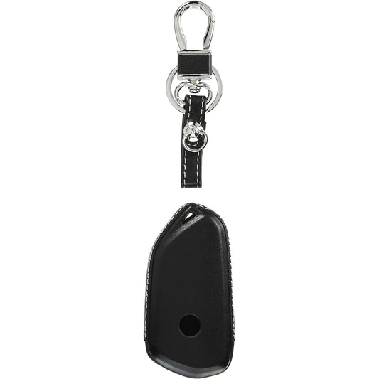 core OBJ select Leather Key Cover for Volkswagen Golf8 BLACK x WHITE LE-GO8-001BW