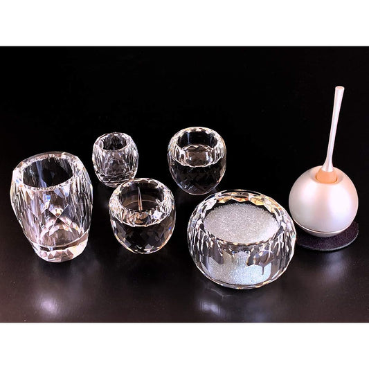 [Hualien] 5 crystal Buddhist altar items Sophia + Chelin silver combination Pure beads incense burner with ash 500g