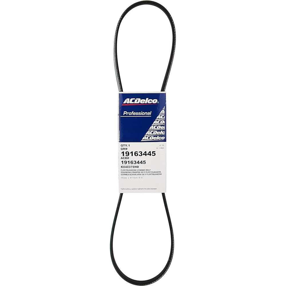 ACDelco K040378HD Extra Heavy Duty V-Rib Serpentine Belt