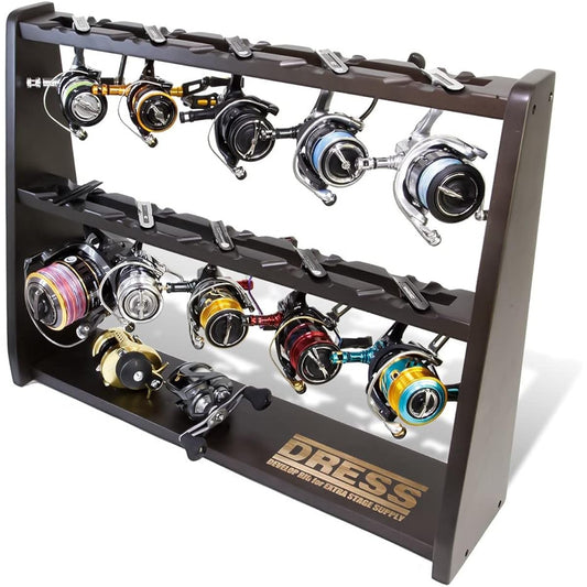 [DRESS] Reel Display Stand Spinning Reel Reel Holder Reel Drying Viewing Storage, Black Size (when completed): Width 600mm x Height 450mm x Depth 140mm