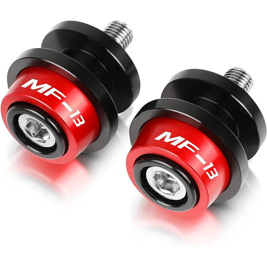 Stand Screw Slider Motorcycle Aluminum 8MM Stand Screw Swing Arm Spool Slider Accessories Suitable for HONDA MF13 2018-2020 2019 MF13 Hornet (Color: Red)