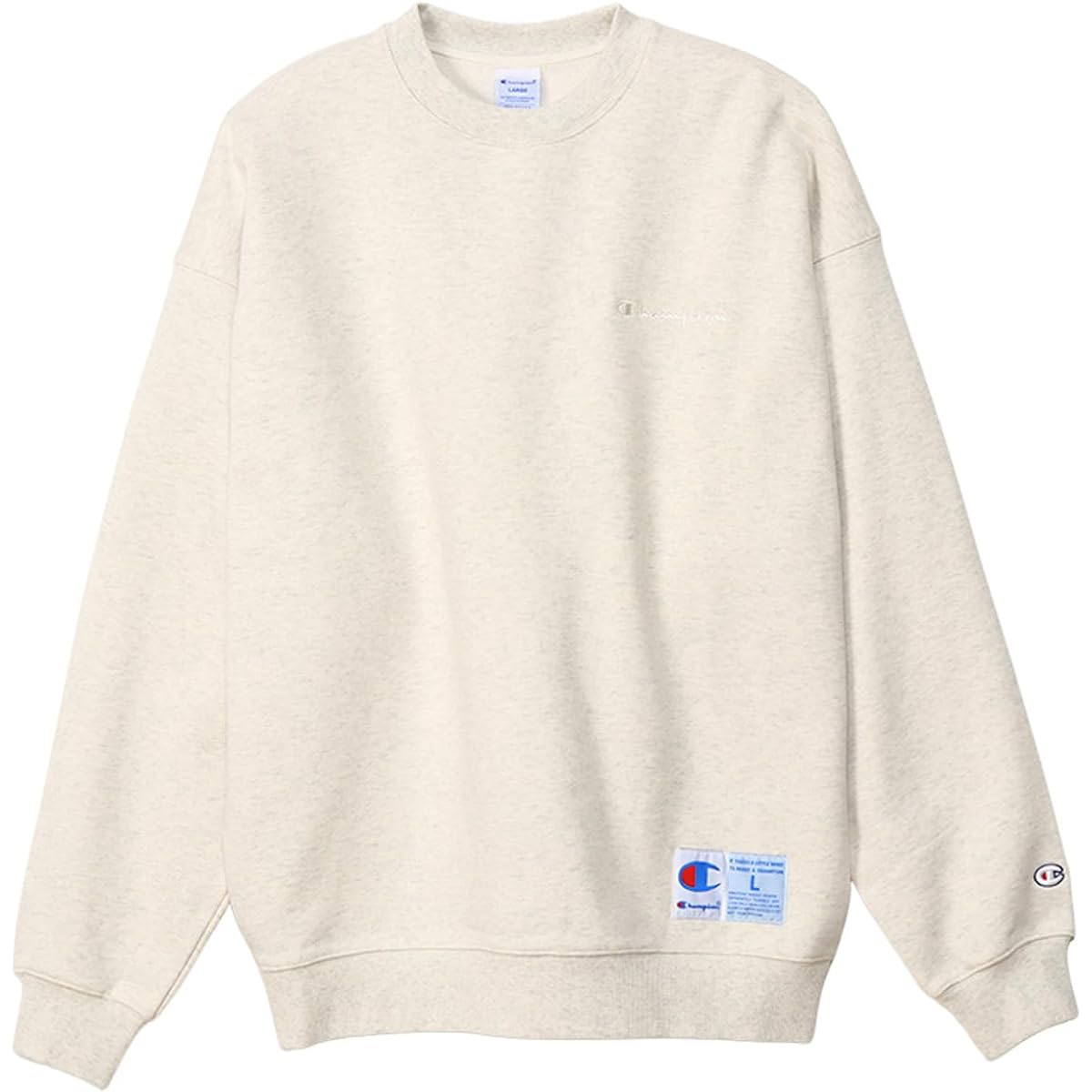 Champion C3-Z001 Men's Sweatshirt, Long Sleeve, Fleece, Script Logo, Crew Neck Sweatshirt, Action Style