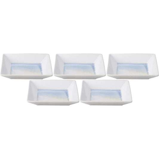 Set of 5 Sui 14cm square bowl [14 x 2.8cm] [Square plate]