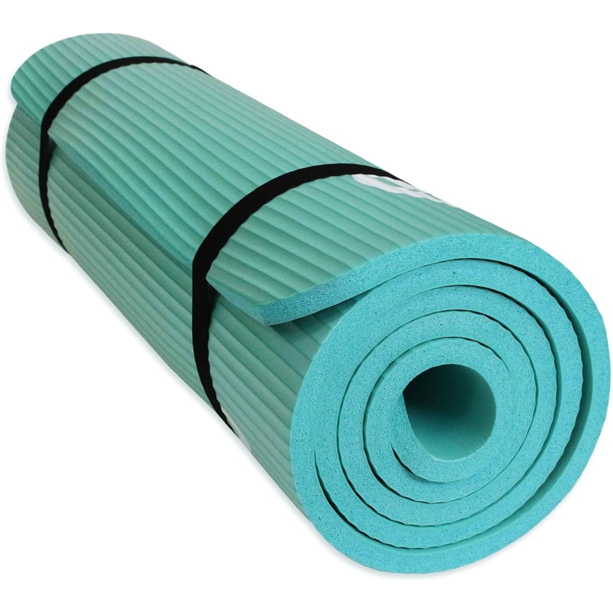 YUREN Yoga Mat 15mm Training Mat Muscle Training Exercise Fitness Pilates Multifunctional Extra Thick NBR Material Non-slip Lightweight Carry Strap Included Easy Storage