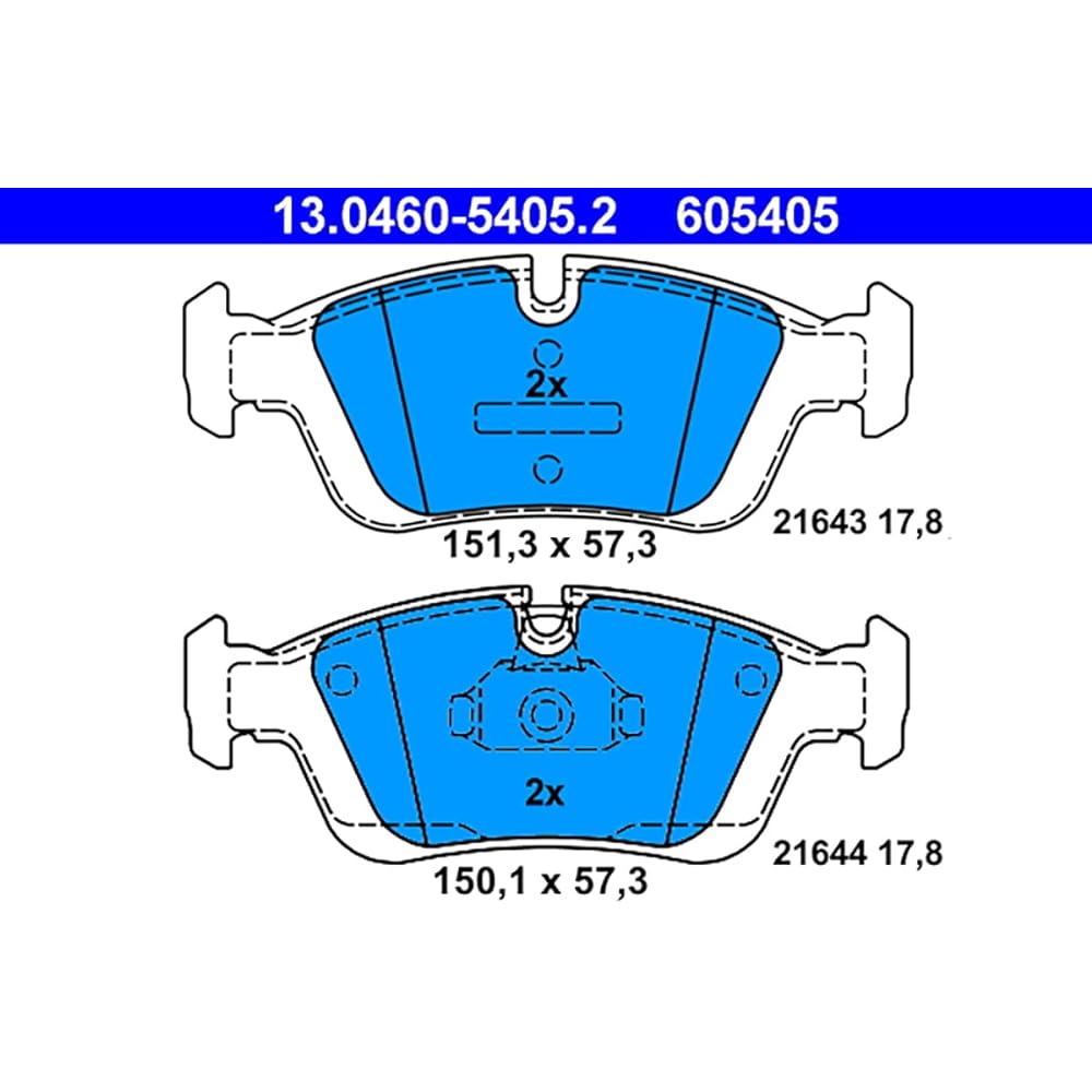 Ate (ATE) Brake pad set 34116761242 13046054052