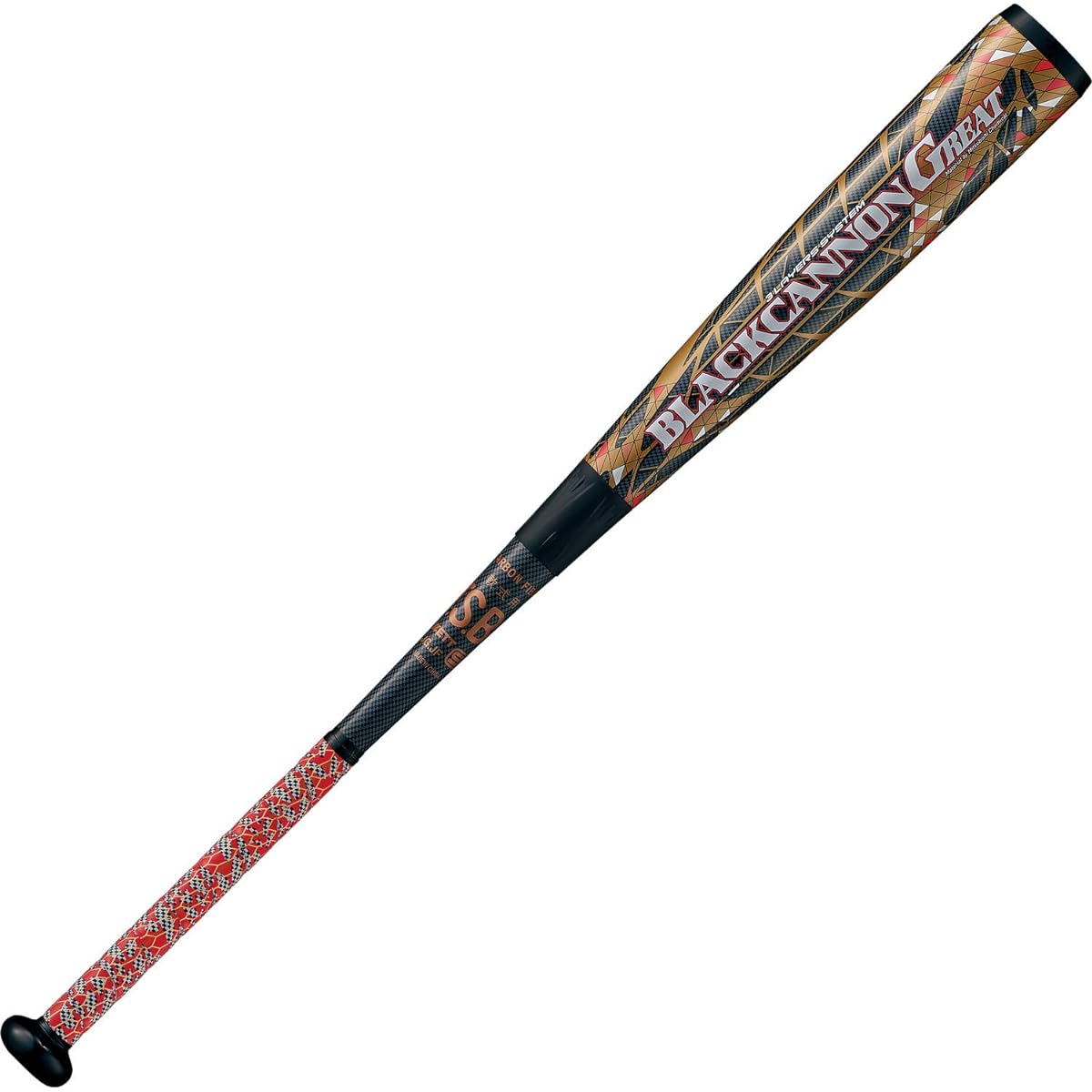 ZETT Soft Baseball Bat Black Cannon GREAT Made of FRP (Carbon) Comes with dedicated bat case