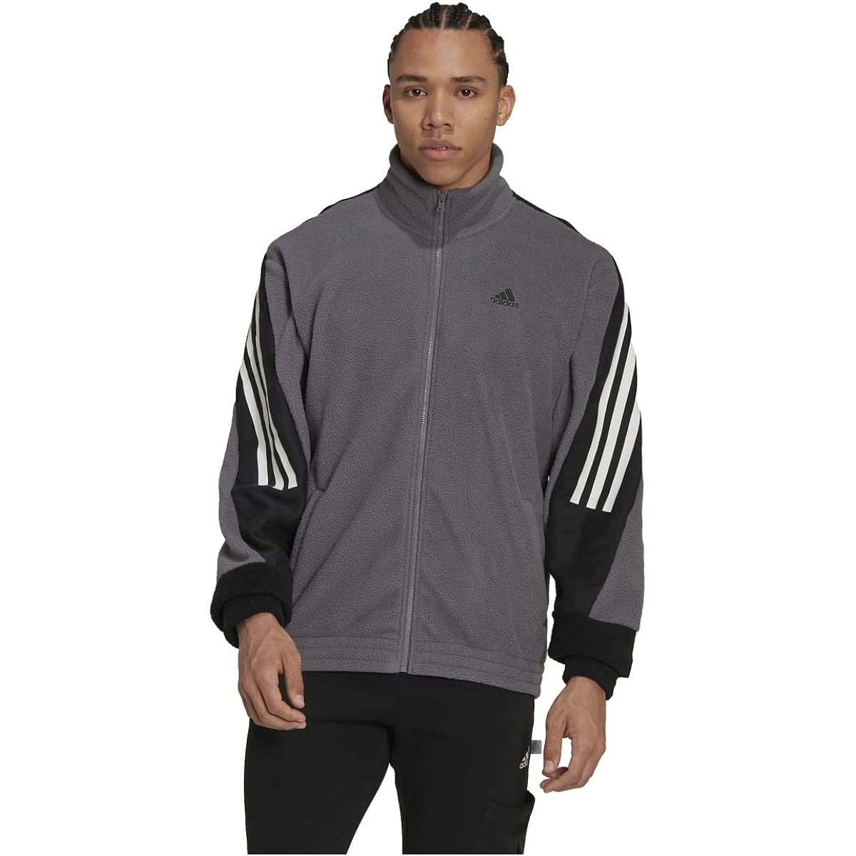 Adidas Jersey Top Future Icon 3 Stripes Polar Fleece Track Top BY113 Men's
