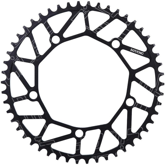 Bicycle Chainring Outdoor Positive Negative Teeth 130BCD Crank Single Disc Bike Single Speed Chainring 50.52.54 56 58T High Axial Strength Strong Compatibility Lightweight