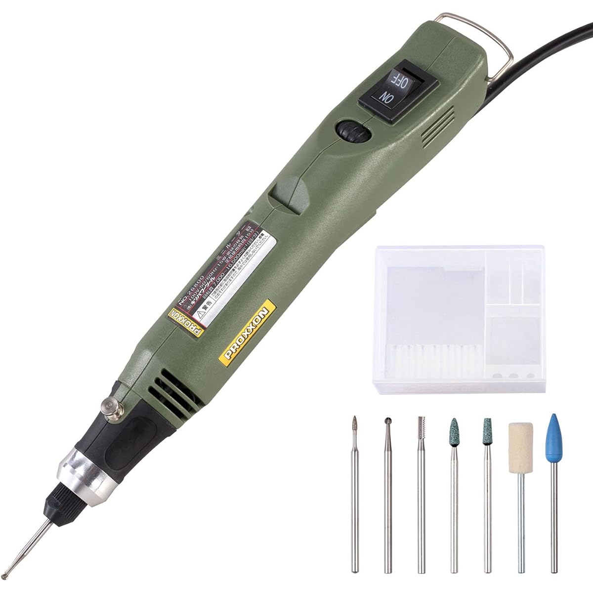 PROXXON Mini Router MM30 Pen-shaped mini router equipped with a small powerful motor, adjustable rotation speed with stepless electronic control No.26800