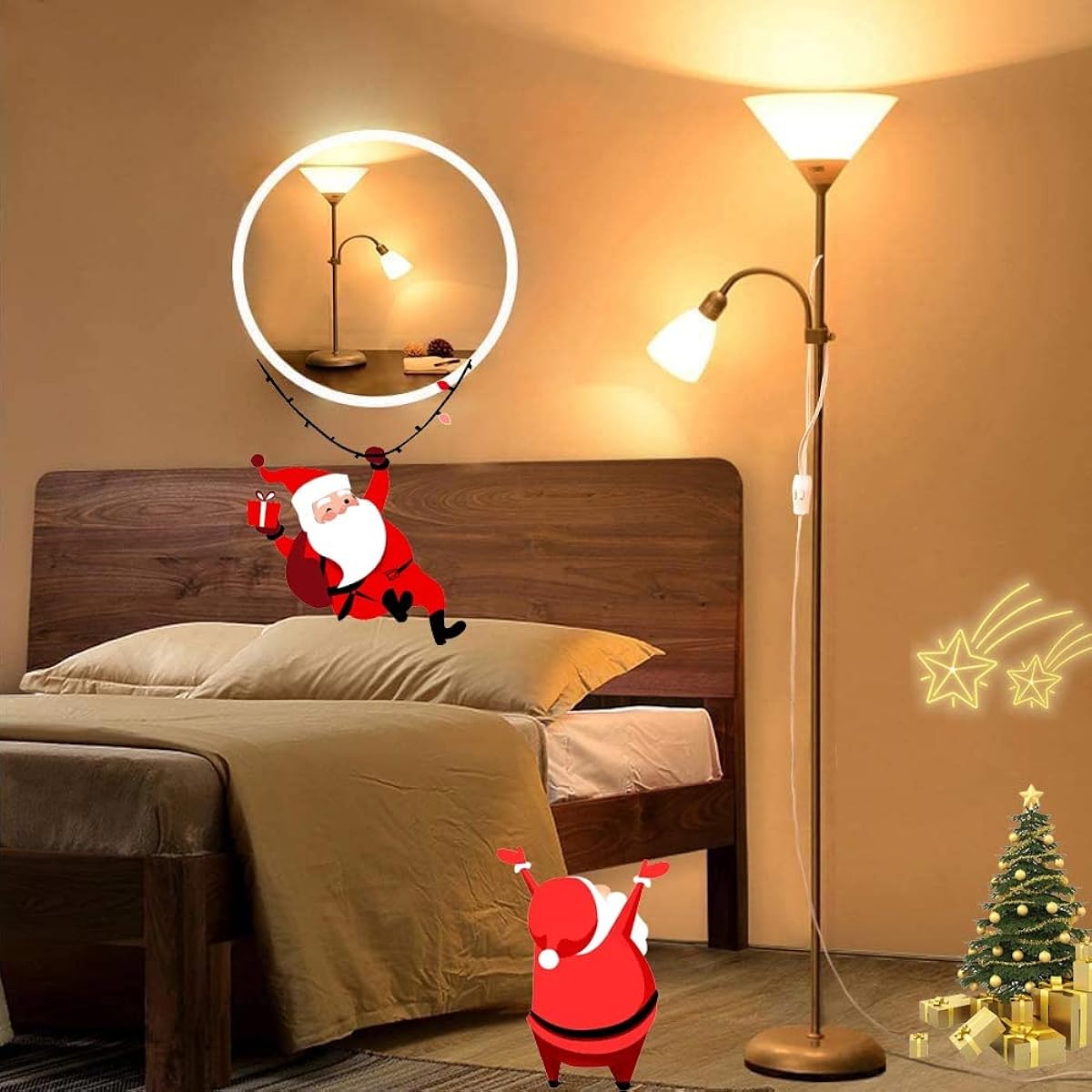 Depuley Kansetsu Lighting, Stylish Stand, Floor Standing Light, Uplight, LED Floor Light, Upward Light, Interior Lighting, Scandinavian, Desk, Bedroom, Living Room, Shade, Simple, Easy to Assemble, 1 Year Quality Warranty, LED Bulb Not Included (Gray)