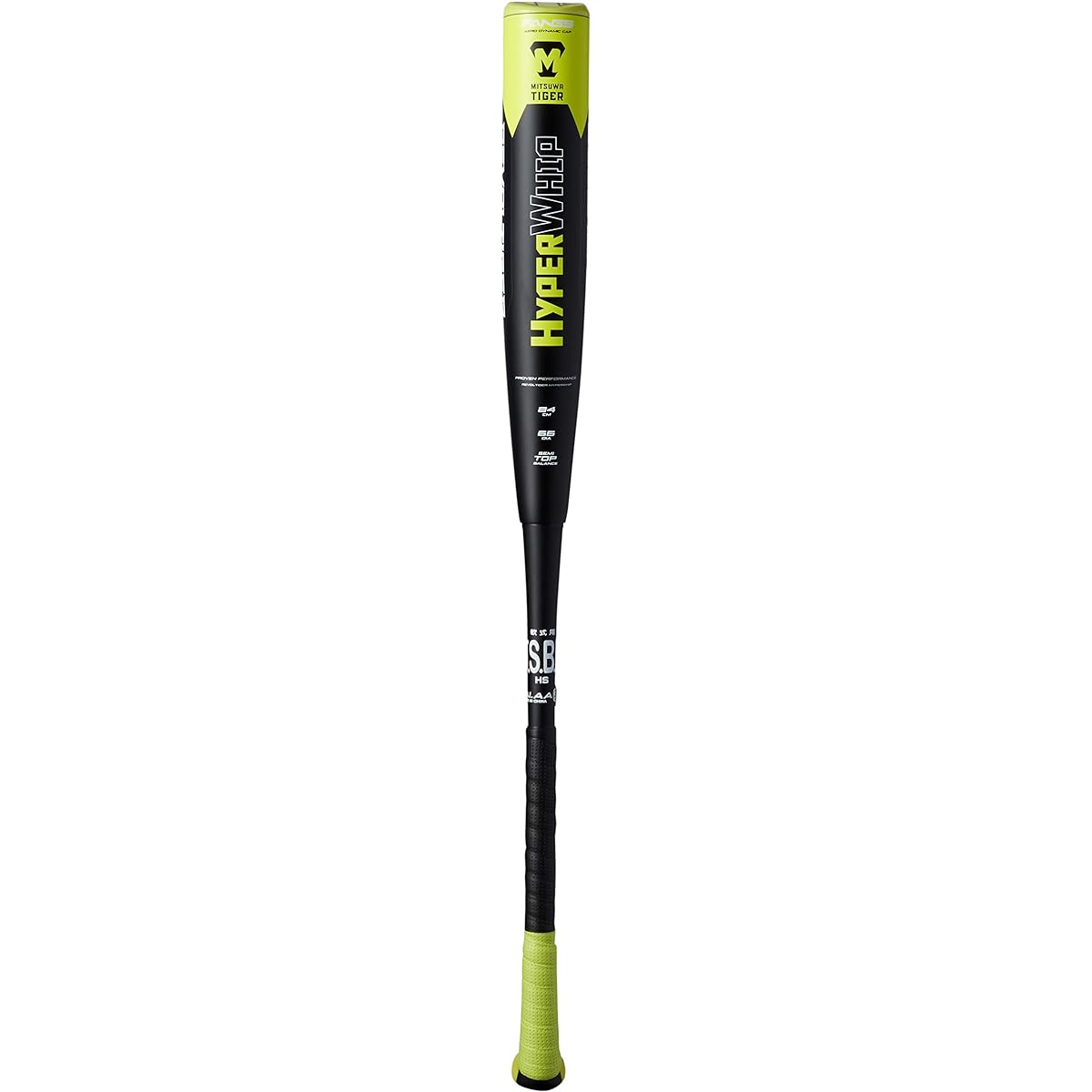 Mitsuwa Tiger General Soft Metal HYPERWHIP ONE-SIDE DOUBLE RBRR1W84-090 BLK ×YEL 84cm