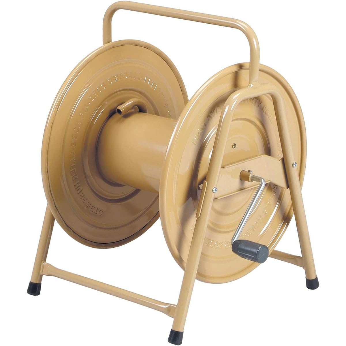 HATAYA Popular Hose Reel, Body Only, 50m Winding, Steel, Double O-ring Type, Nozzle Connector Included, Hose Band Included, Garden, Construction Site HBF-0N