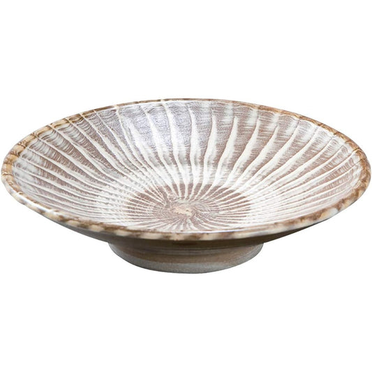 Yamashita Kogei Medium Plate, Hakeme, φ27 x H4.5cm, Made in Japan, Ontayaki, 9-inch Plate 452965