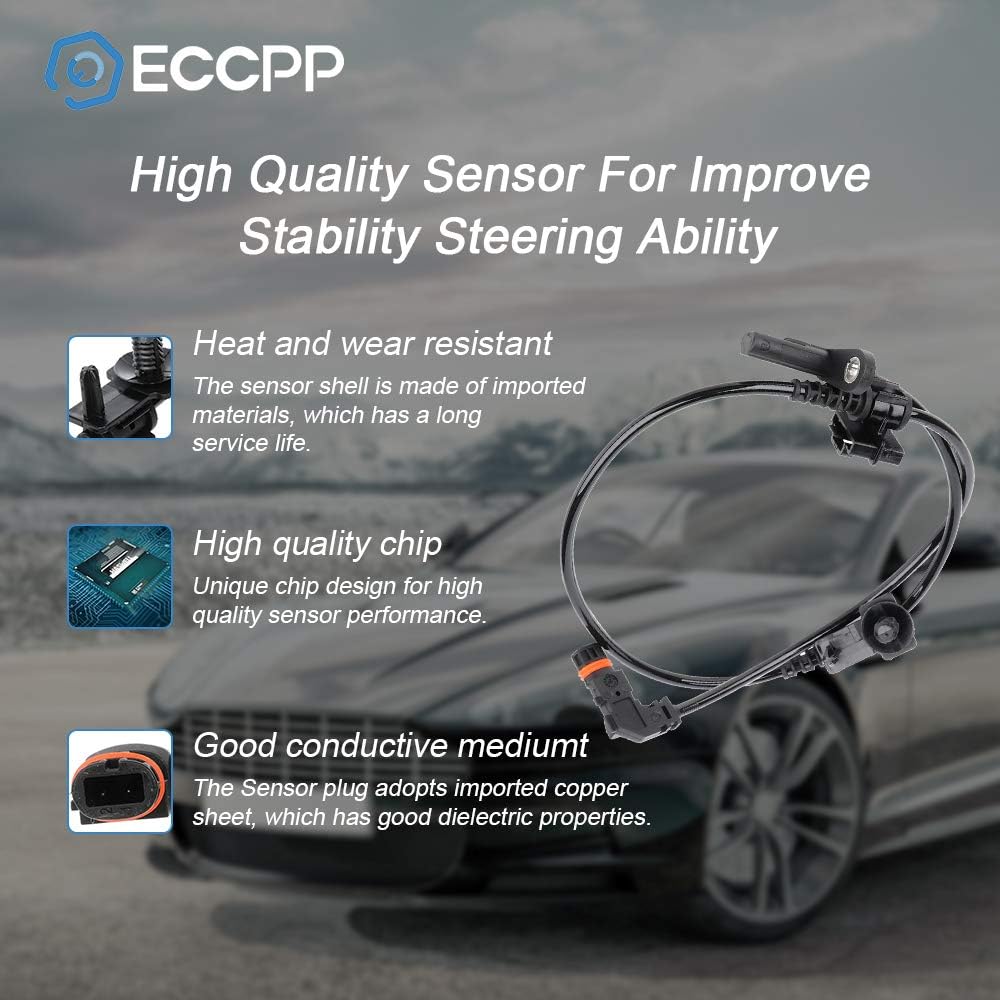 ECCPP left+right+front ABS wheel speed sensor ABS sensor 2008-2010 DODGE CHALLENGER, 2006-2010 DODGE Charger, 2005-2008 DODGE Magnum, 2005-2010 CHRYSLER 300 1 set