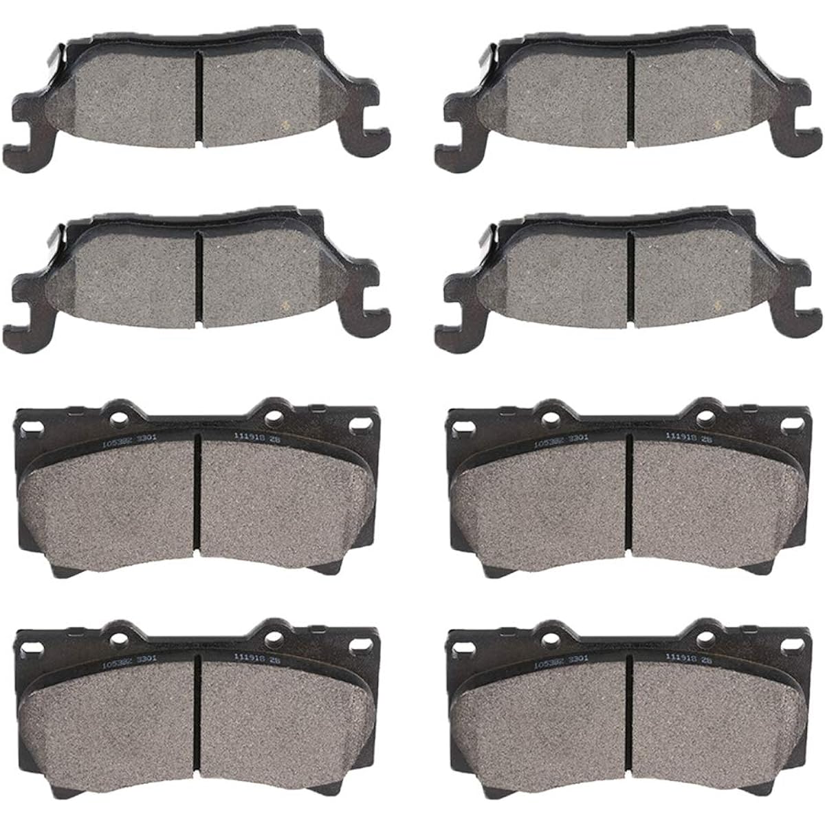 Scitoo Ceramic Frontoria Disc Brake Pad Set 2006-2010 Hummer H3 2009-2010 Hummer H3T