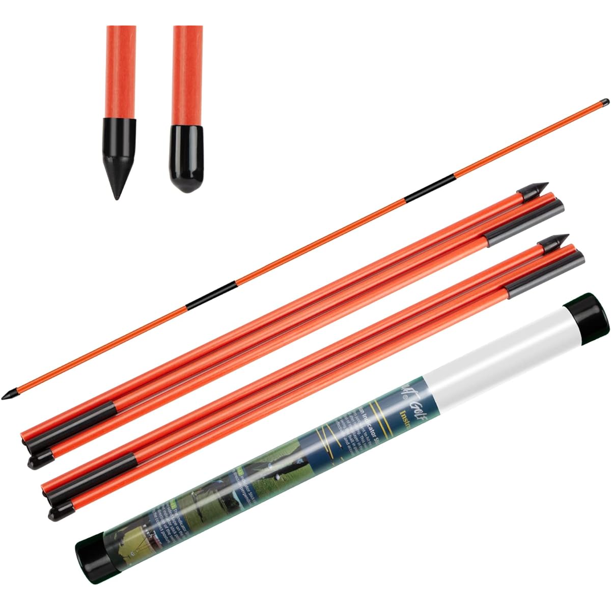MSOAT Swing Practice Machine Alignment Stick Golf Practice Equipment Golf Practice Device Set of 2 Foldable Trajectory Correction Flying Distance Posture Correction Golf Compass Swing Trainer Golf Practice Equipment