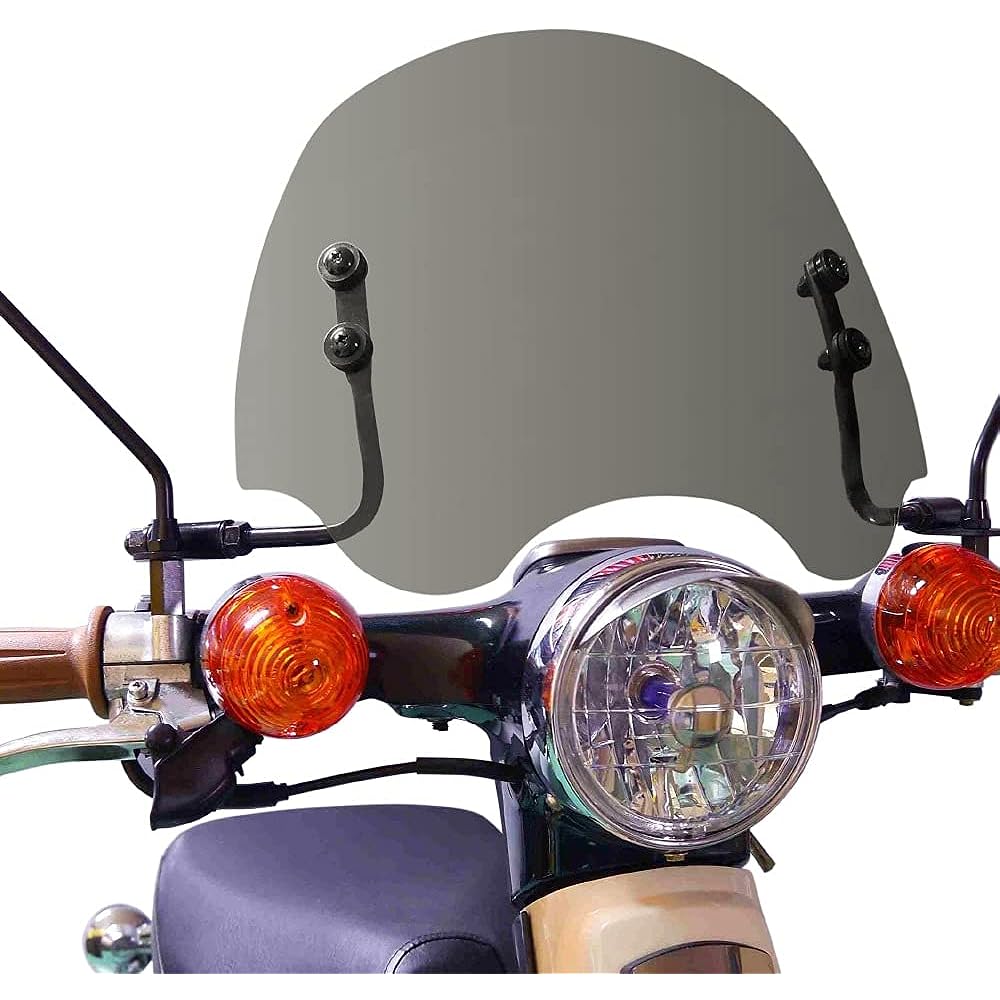 [For Honda Super Cub Deluxe/Standard] Outstanding Short Visor Gray Smoke C50/C70/C90