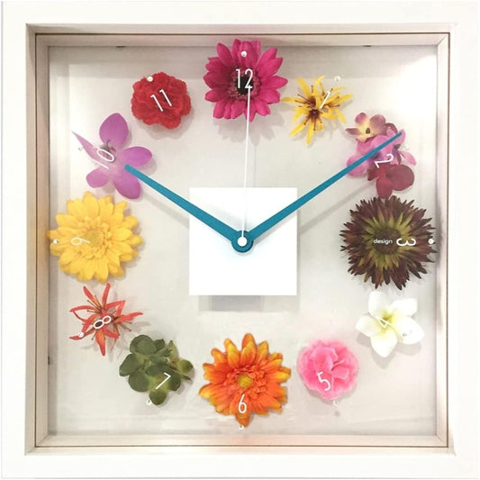 JIG leaf flower wall clock clock Hana tokei CDC-51964