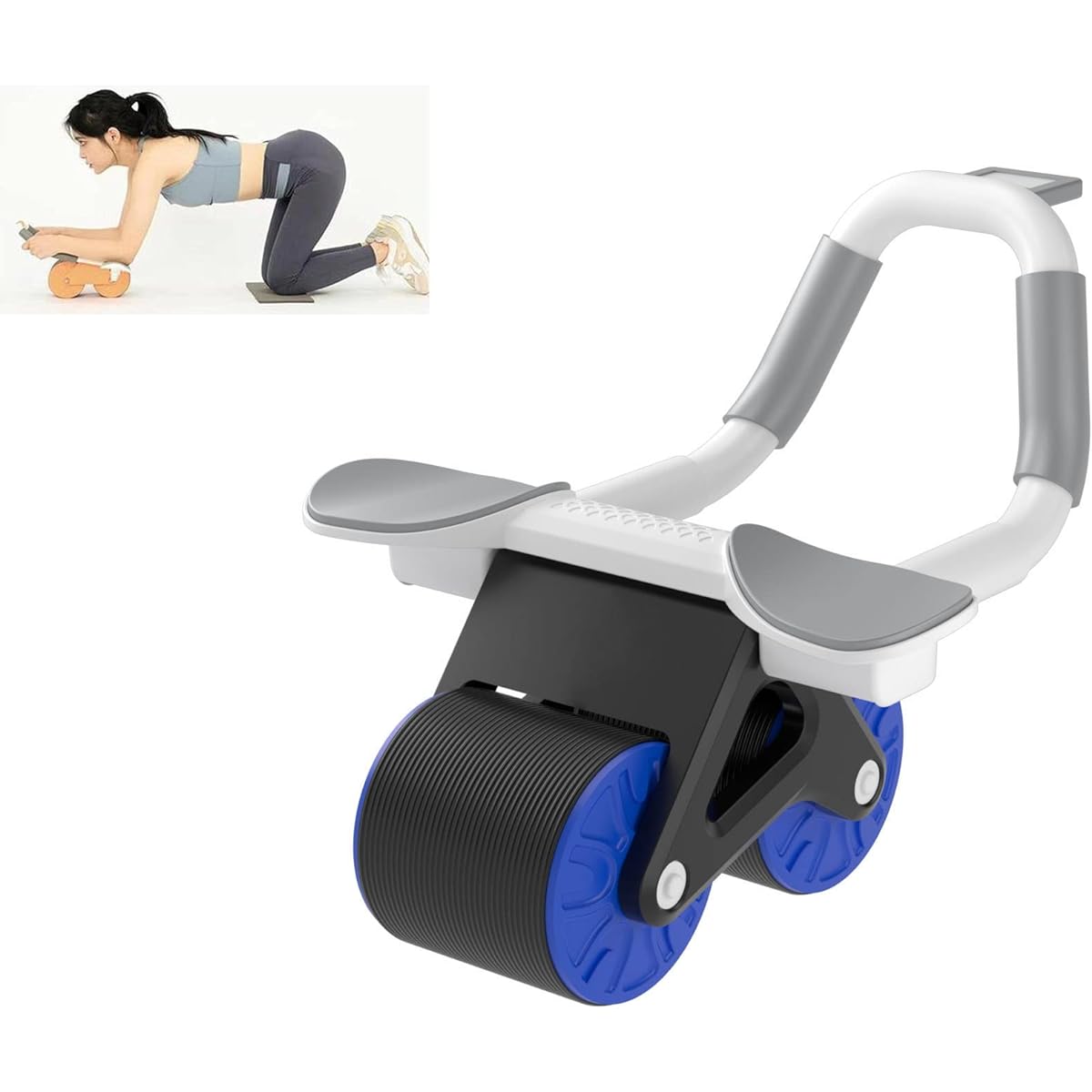 Bostti Abdominal Roller Quiet Intelligent Timing Healthy Abdominal Wheel, Automatic Rotating Design, Elbow Support, Helps You Train Your Abdominal Muscles