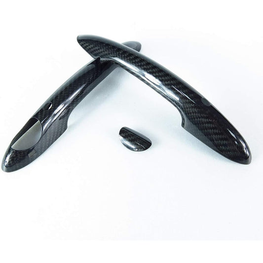 "BAR AUTOTECH" Mini Cooper F56 F56S F57 F57S Dry Carbon Door Handle Cover Compatible with 3P Comfort Access (Right Handle Specification, Sensor Hole)