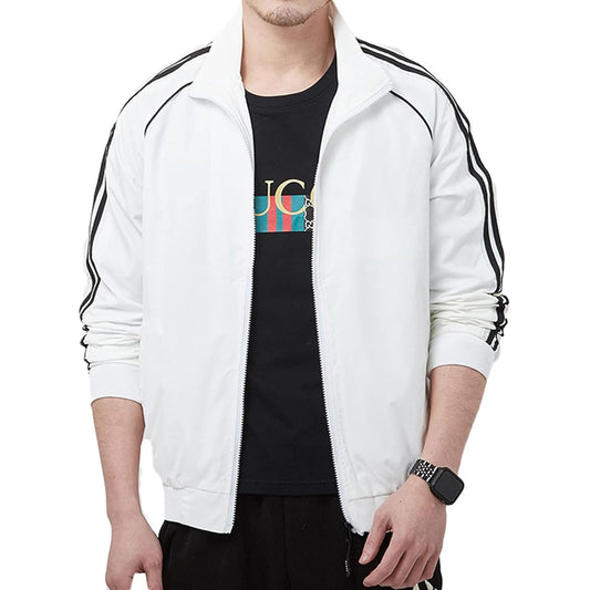 [Butrends] Jersey Top Men's Raglan Sleeve Jacket Full Zip Jacket Jersey Top Club Activities Gym Loungewear