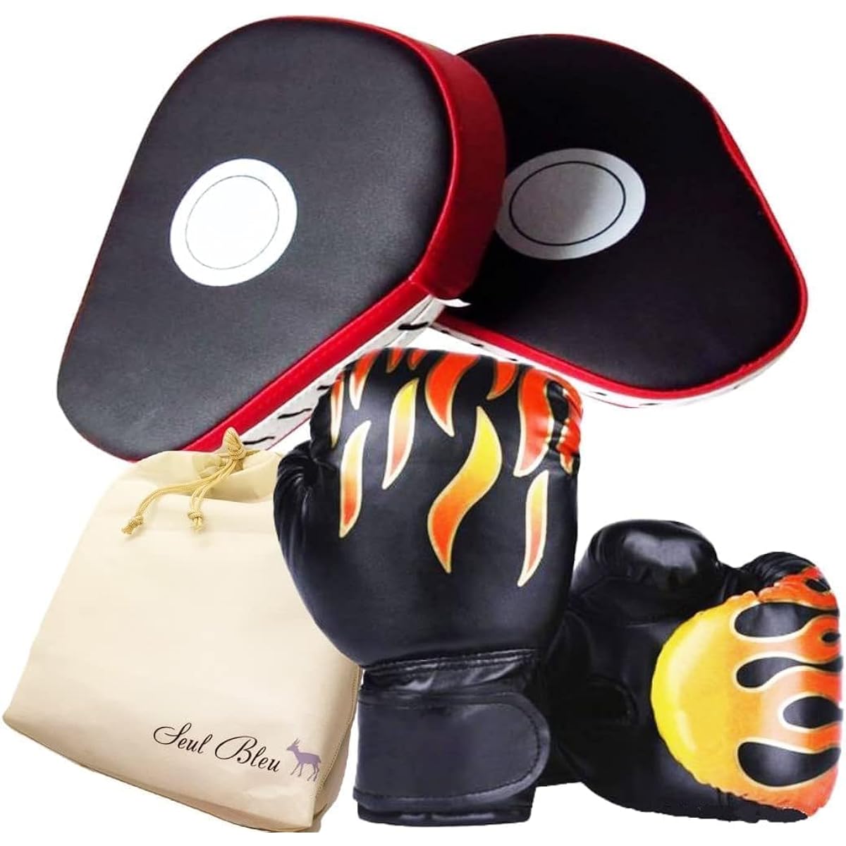 Marcel Parent-Child Boxing Children's Gloves Adult Mitt Set with Storage Bag Gloves 3 Colors