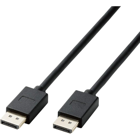 ELECOM Display Port Cable 2.0m CAC-DP1420BK2 ver1.4 Compatible 8K Video Output Black