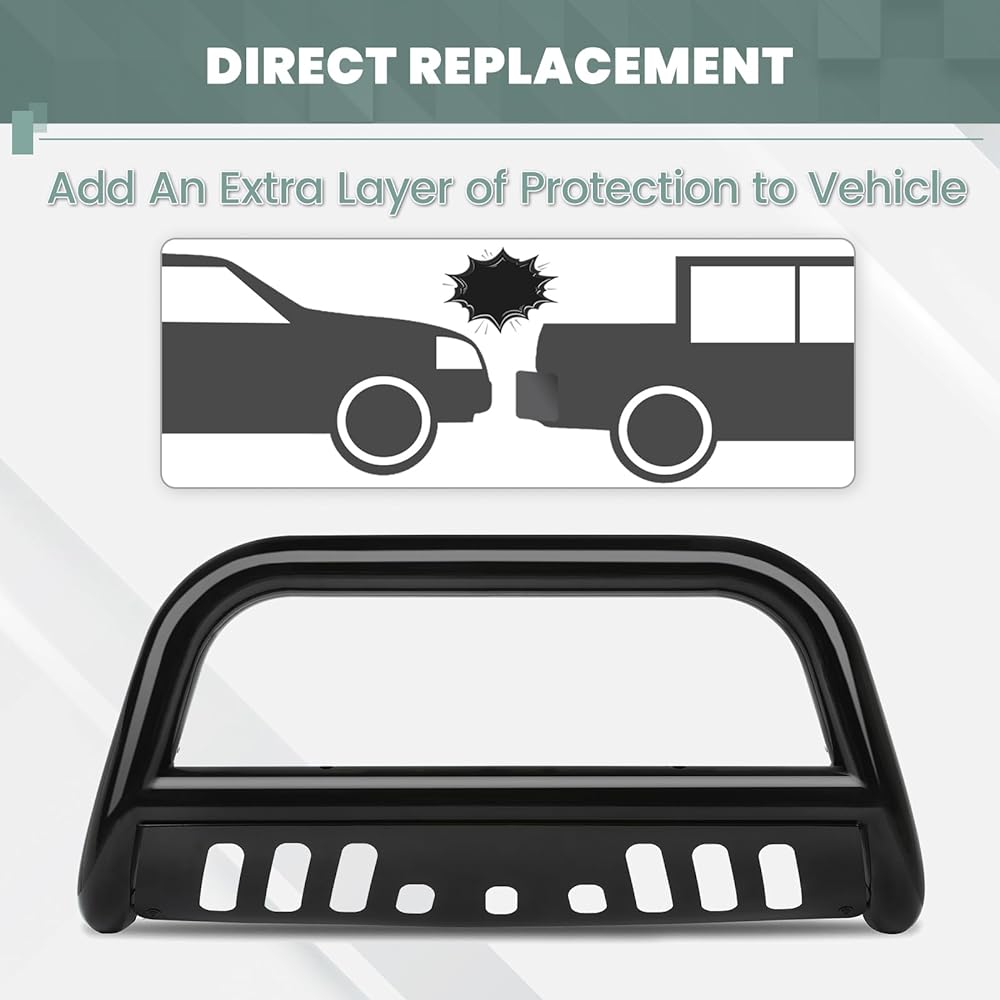 HECASA Brewer 2007-2018 Chevrolet Silverado 1500/GMC Sierra 1500 2007-2020 Sabban 1500/Taho Cadillac Escaled Abalantic GMC Yukon Front Bumper Grill Brushigard