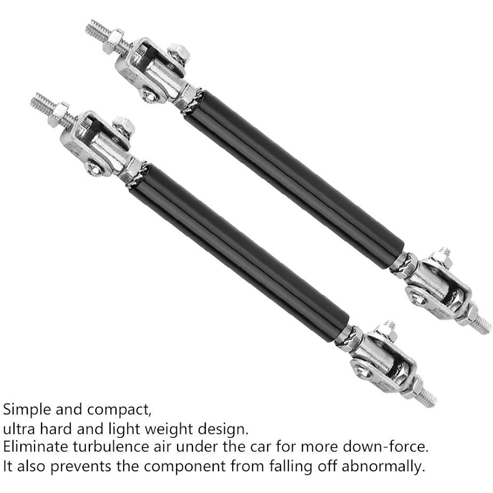 QIILU Automotive Bumper Protector Rip Rod Splatter Bar Support Front Rear Universal 2 Default Black QIILUEPKV4MO7NY-02