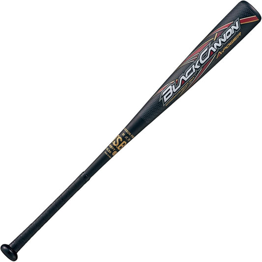 ZETT Soft Baseball Bat Black Cannon A-Power Carbon (FRP) 84cm Black (1900) Weight: 680g average, 700g average, 720g average