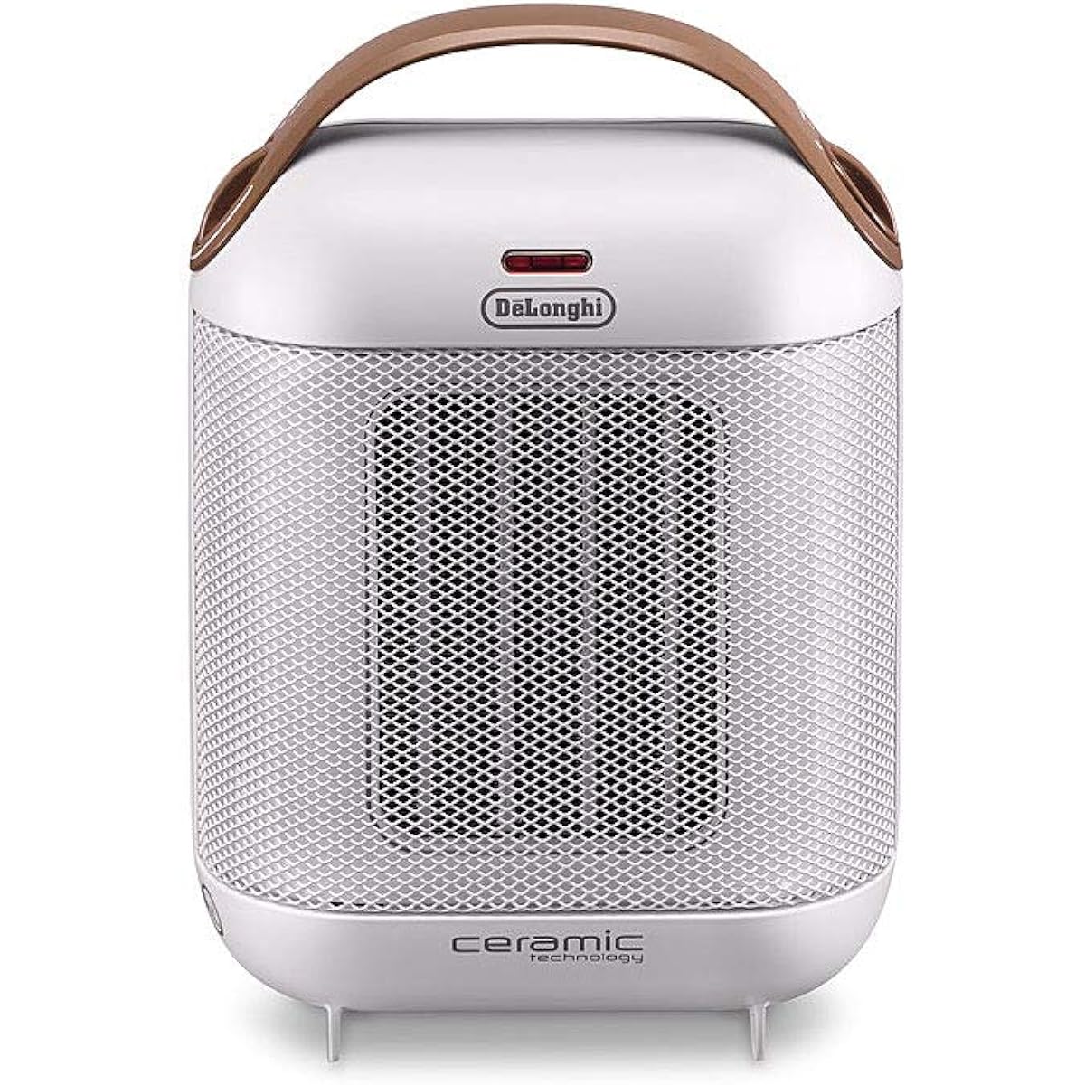 De'Longhi Fan Heater Capsura HFX30C11-IW Ceramic Heater Underfoot/Hands Italian Design Compact Thin High Power Air Blower Function Removable Filter [White] 5 Year Warranty with DeLonghi Family Registration