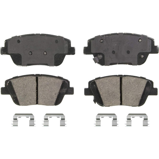 WAGNER QUICKSTOP ZD1444 Ceramic Disc Pad Set Pad Mounting Bracket Front