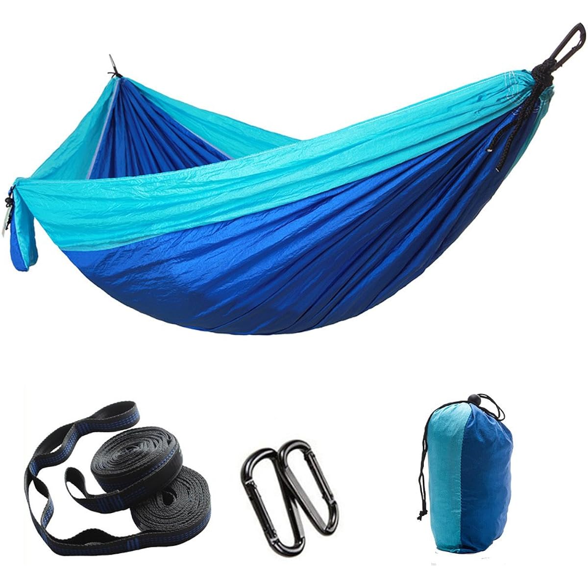Quarice Hammock [2022 Newest Model, Ultra Wide 300 x 200cm] Convenient, Lightweight, Durable, Outdoor, Camping, Sook Chair, Bed, Multi-colored, Striped, Picnic, Hanging, Indoor